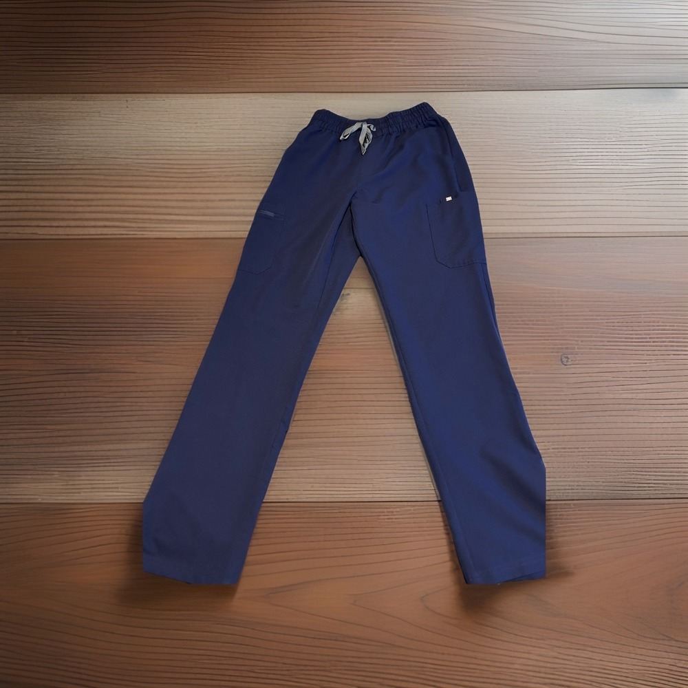 Figs Boot Cut Scrub Pants in Navy Blue